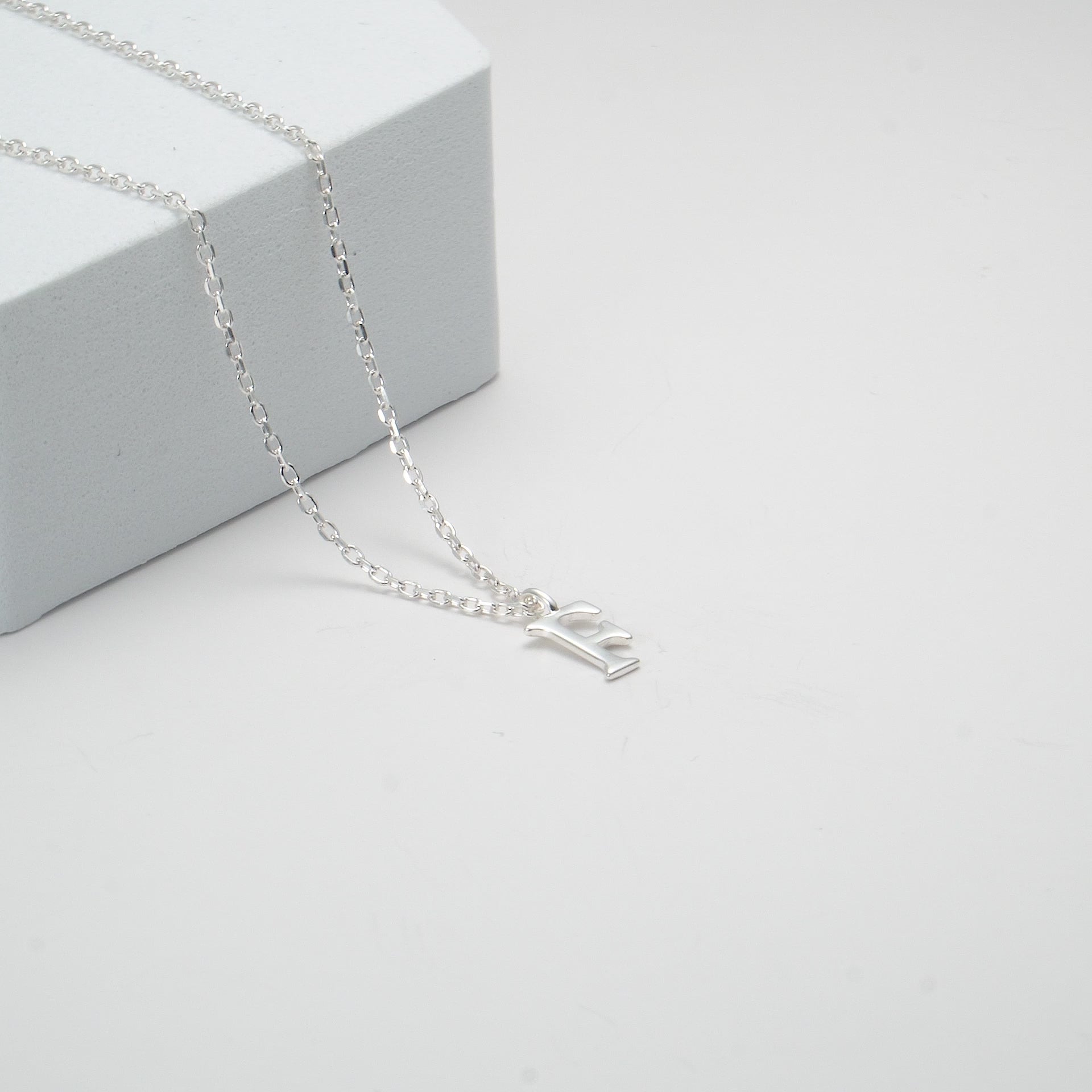 Sterling Silver Initial F Necklace Video