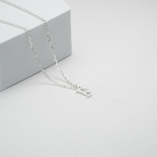 Sterling Silver Initial F Necklace Video