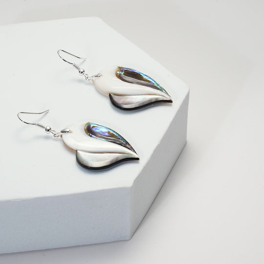 Abalone Shell Heart Drop Earrings Video