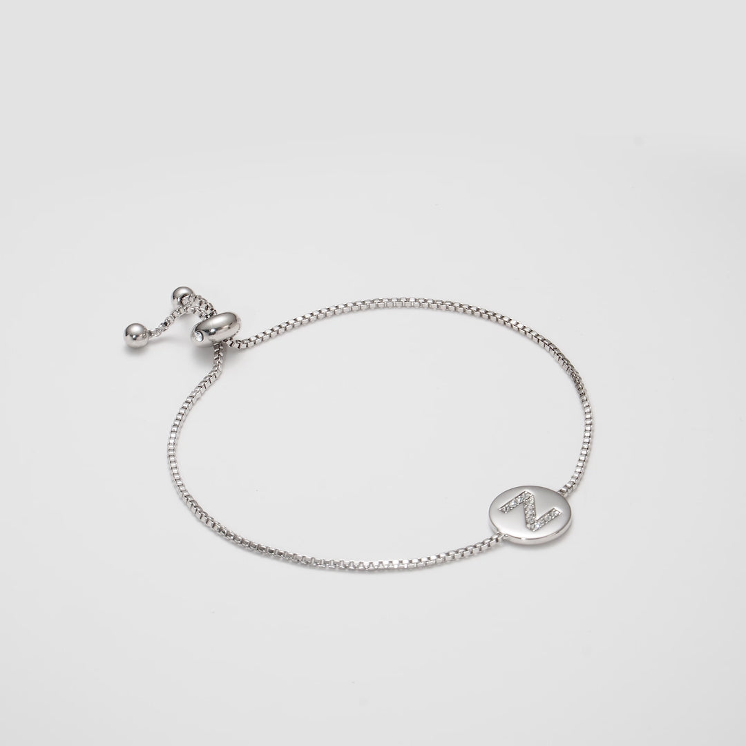 Initial Friendship Bracelet Letter Z Created with Zircondia® Crystals Video