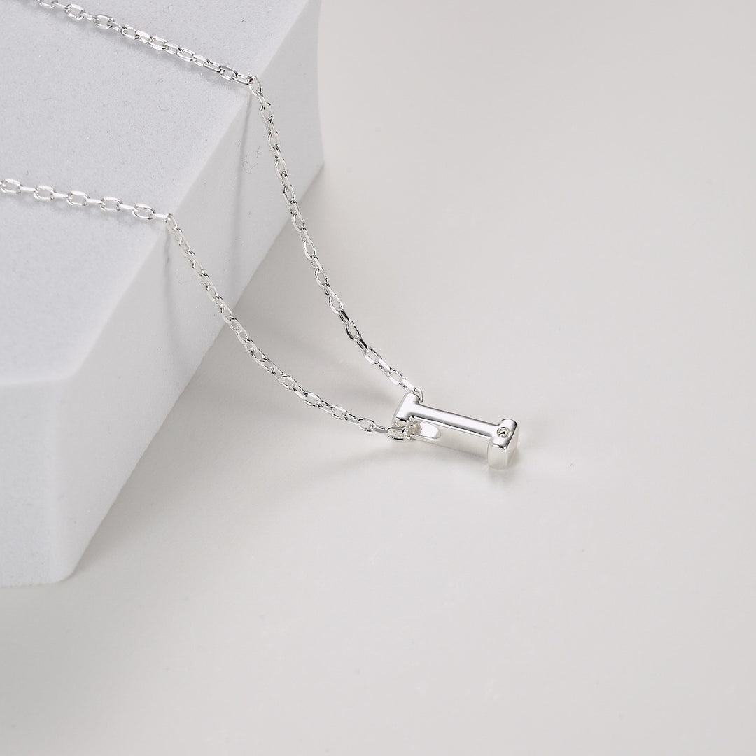 Initial Necklace Letter I Created with Zircondia® Crystals Video