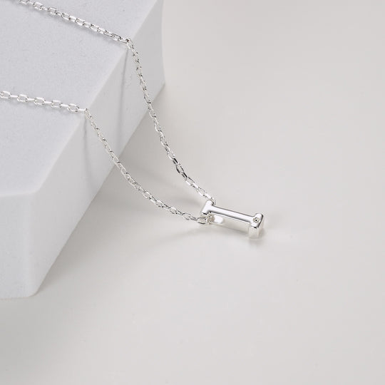 Initial Necklace Letter I Created with Zircondia® Crystals Video