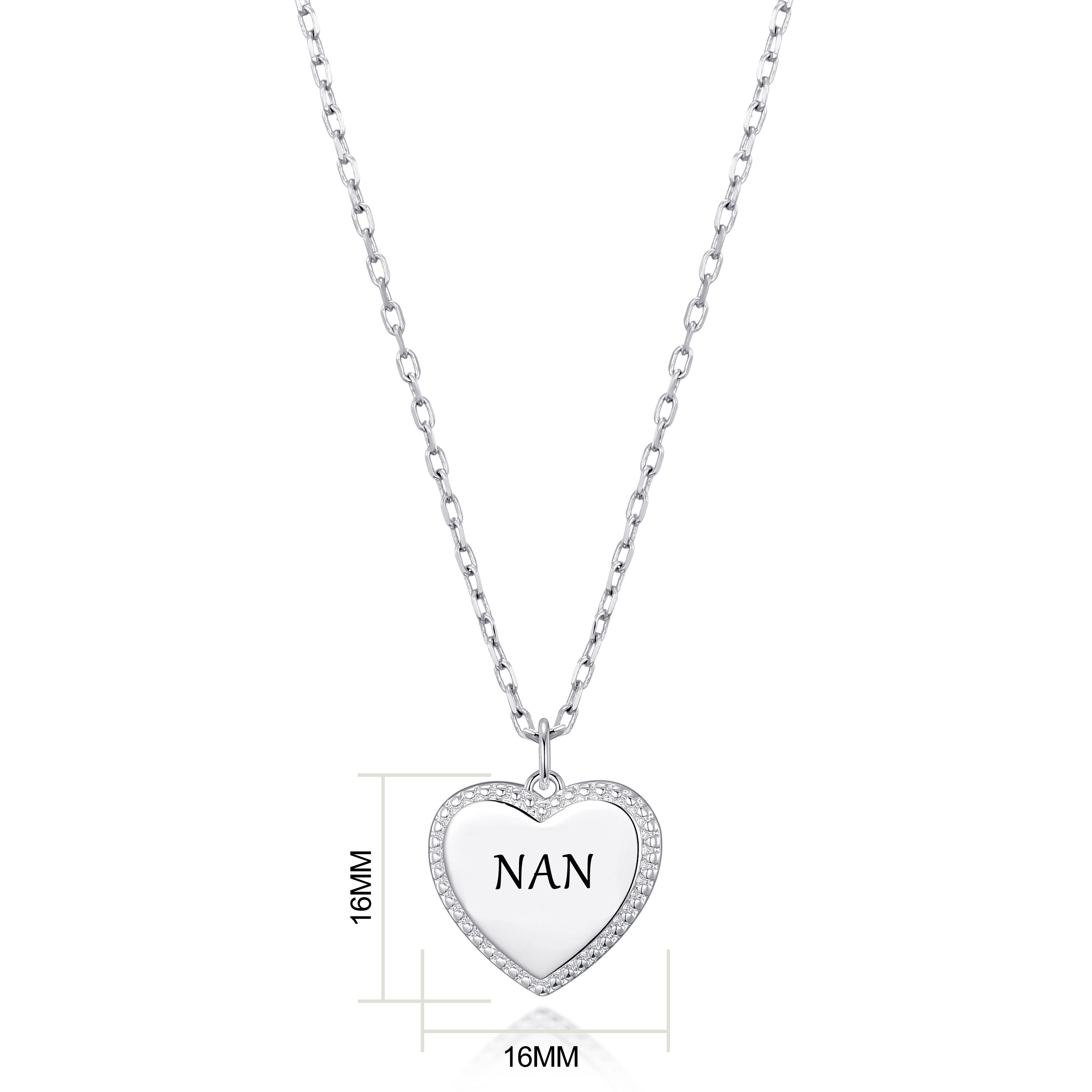 Silver Plated Filigree Heart Nan Necklace