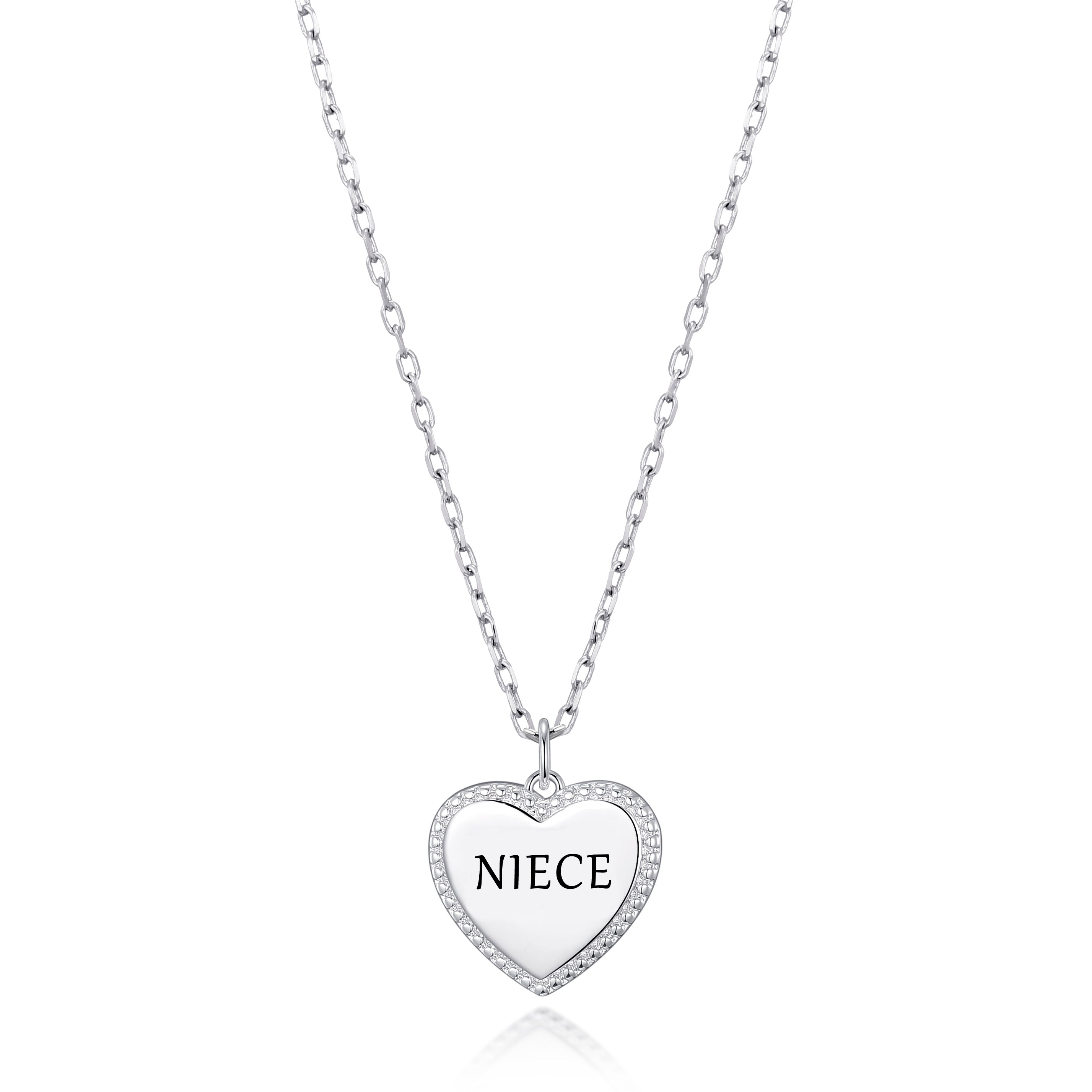 Silver Plated Filigree Heart Niece Necklace
