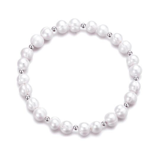 Freshwater Baroque Pearl Stretch Bracelet - Philip Jones Jewellery