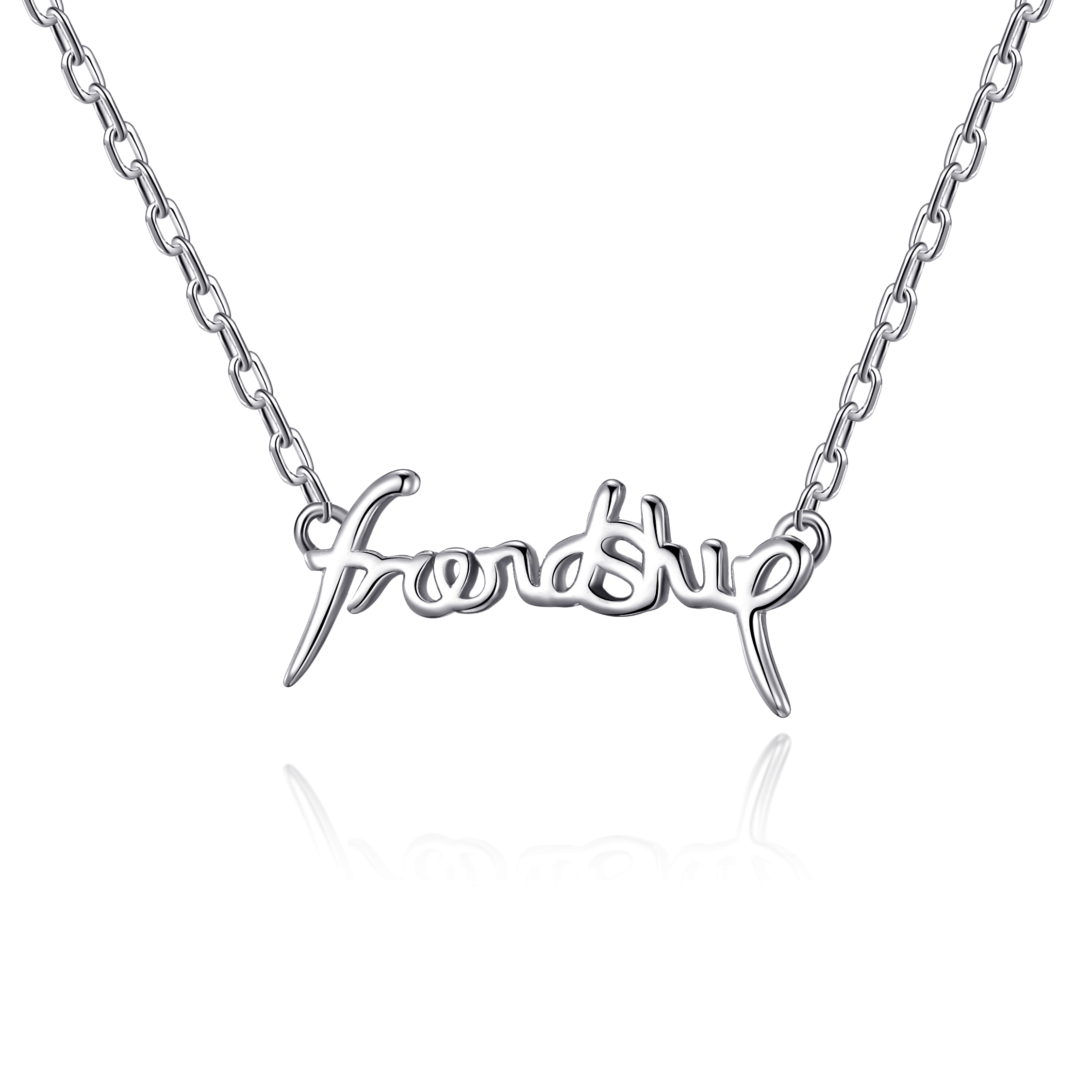 Silver Plated Friendship Necklace by Philip Jones Jewellery