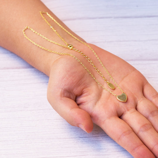 Gold Plated Heart Necklace - Philip Jones Jewellery
