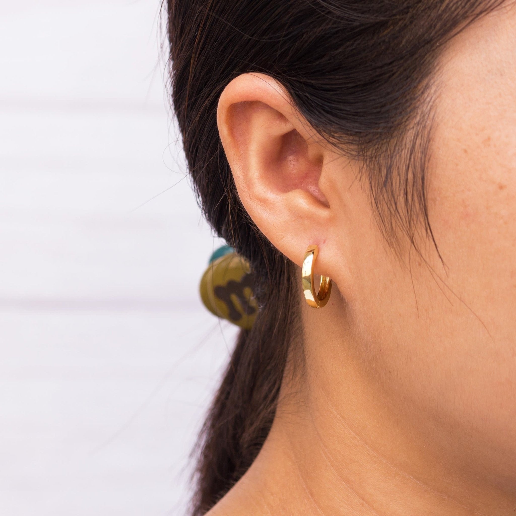 Gold Plated Hoop Earrings - Philip Jones Jewellery