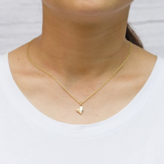 Gold Plated Mother Daughter Piece of My Heart Necklace Set - Philip Jones Jewellery