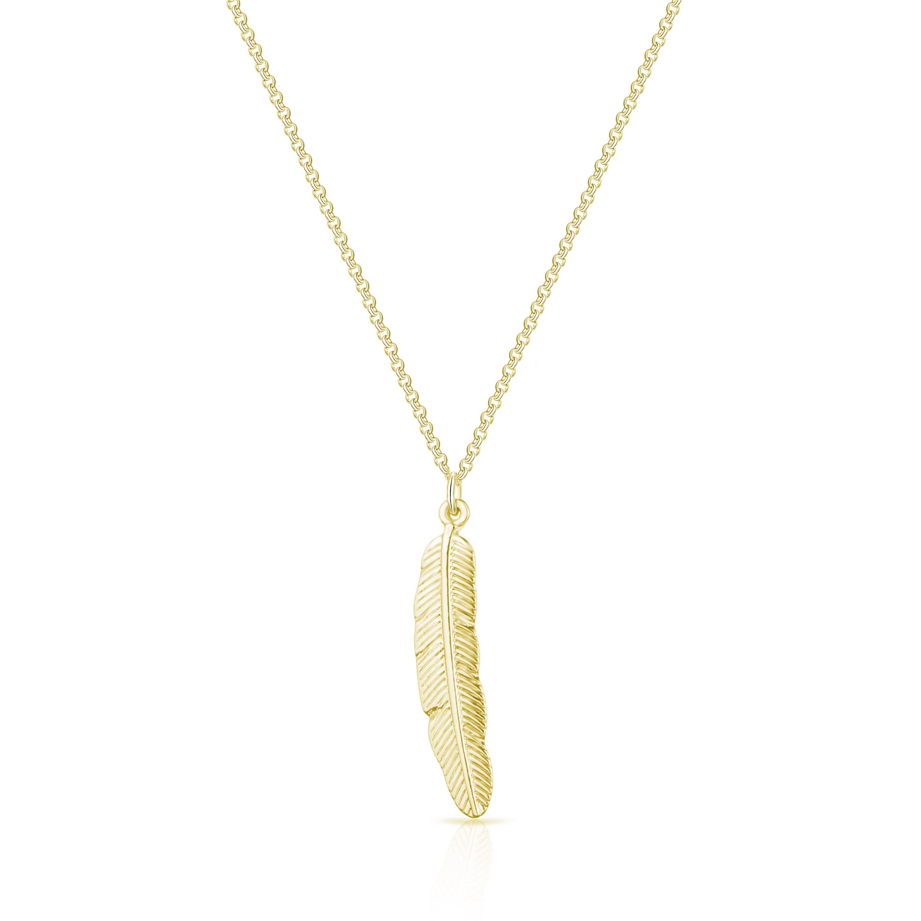 Gold Plated Feather Necklace
