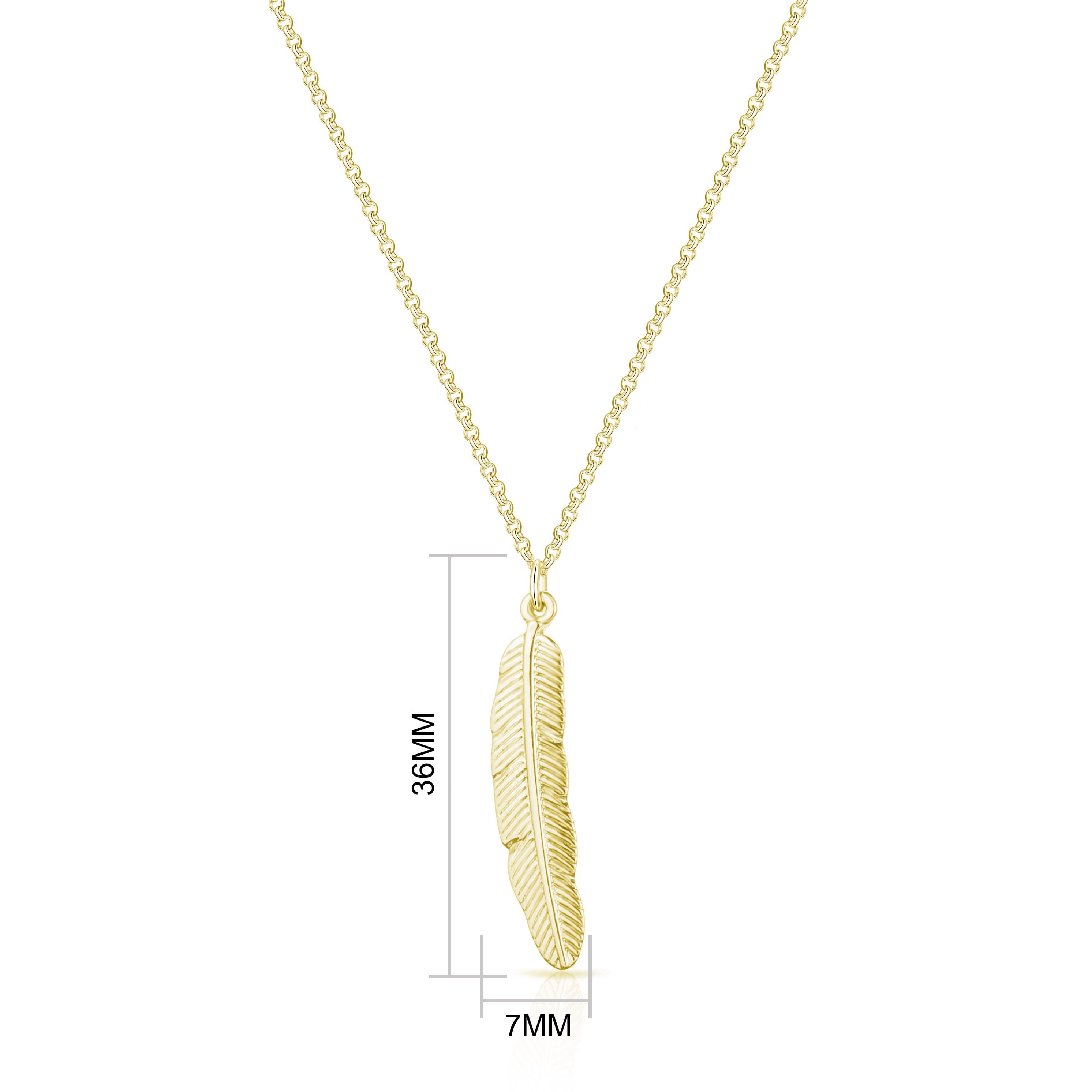 Gold Plated Feather Necklace