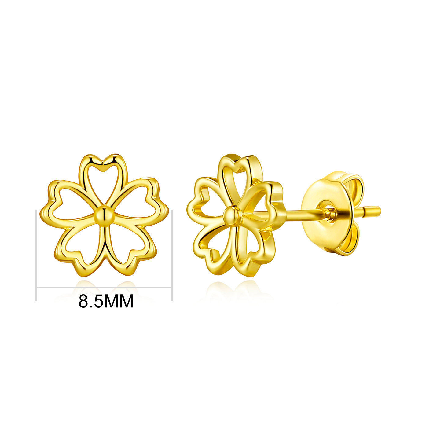 Gold Plated Flower Petal Earrings
