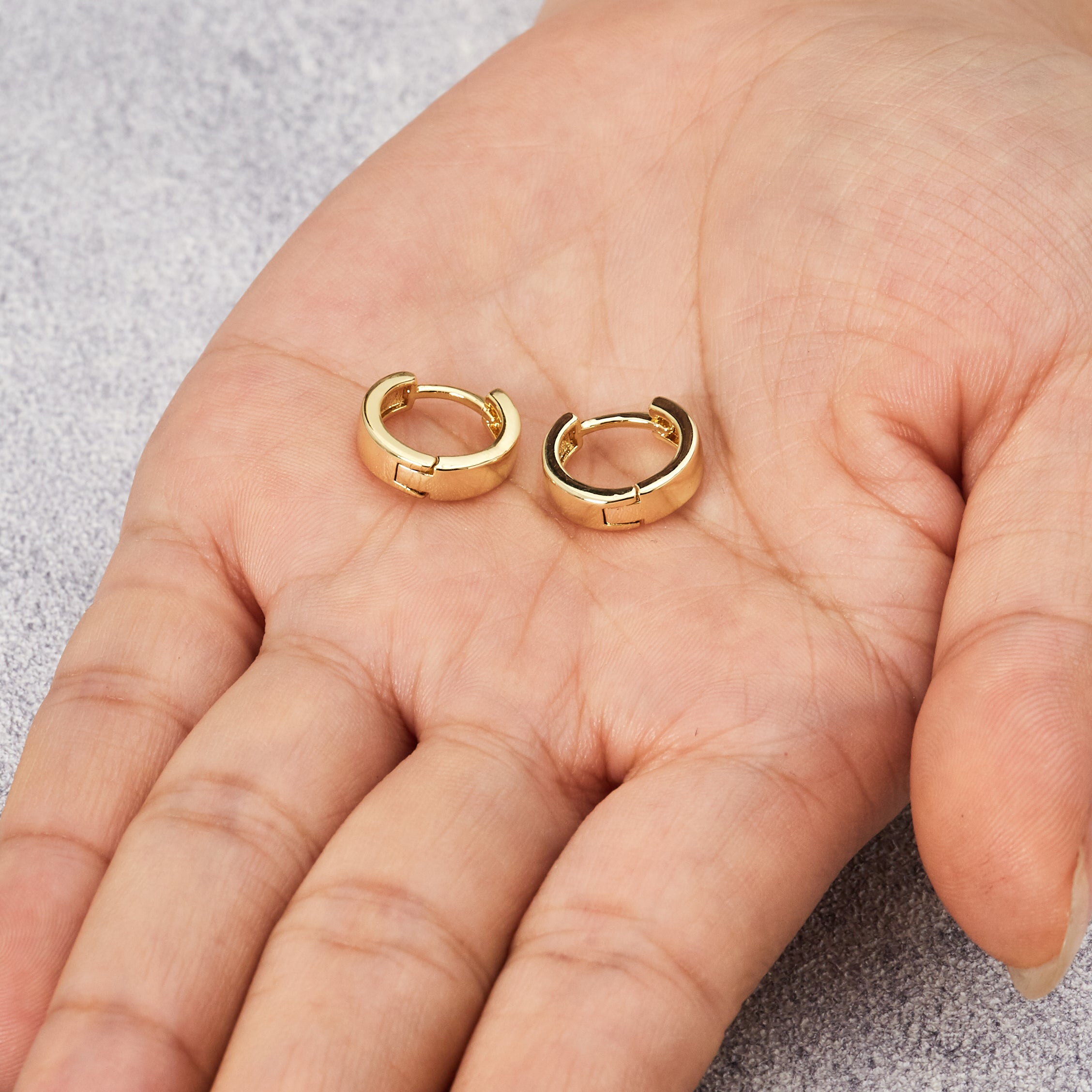 Gold Plated Huggie Earrings