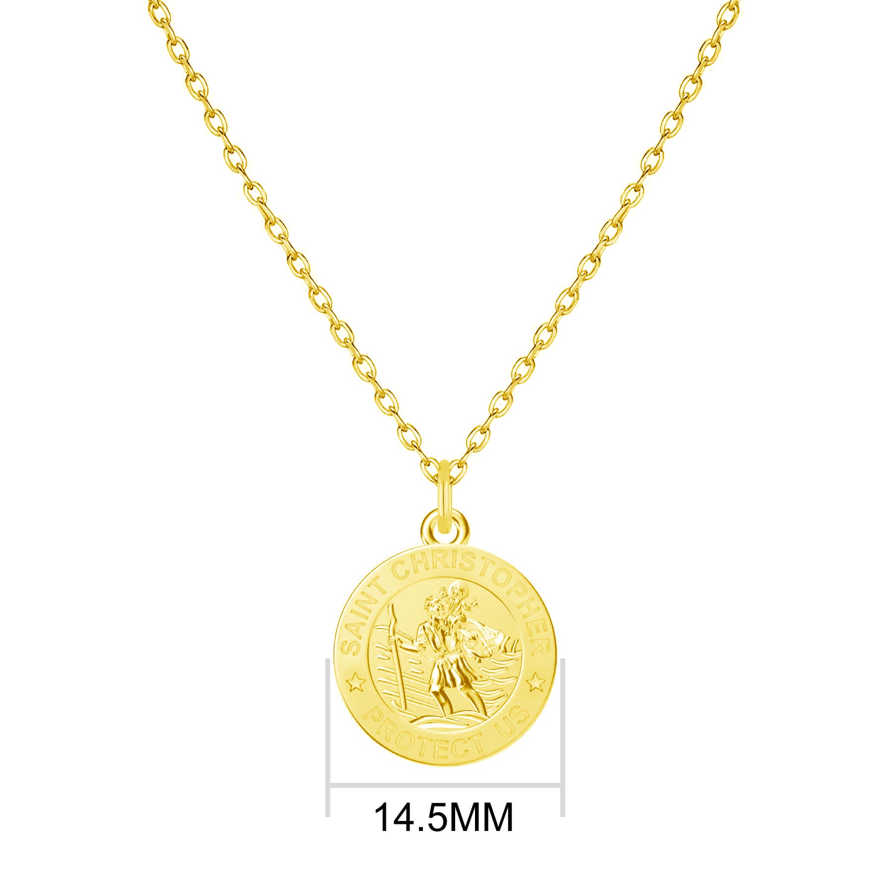 Gold Plated St Christopher Necklace