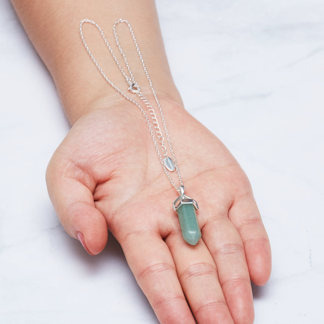 Green Aventurine Genuine Gemstone Necklace - Philip Jones Jewellery