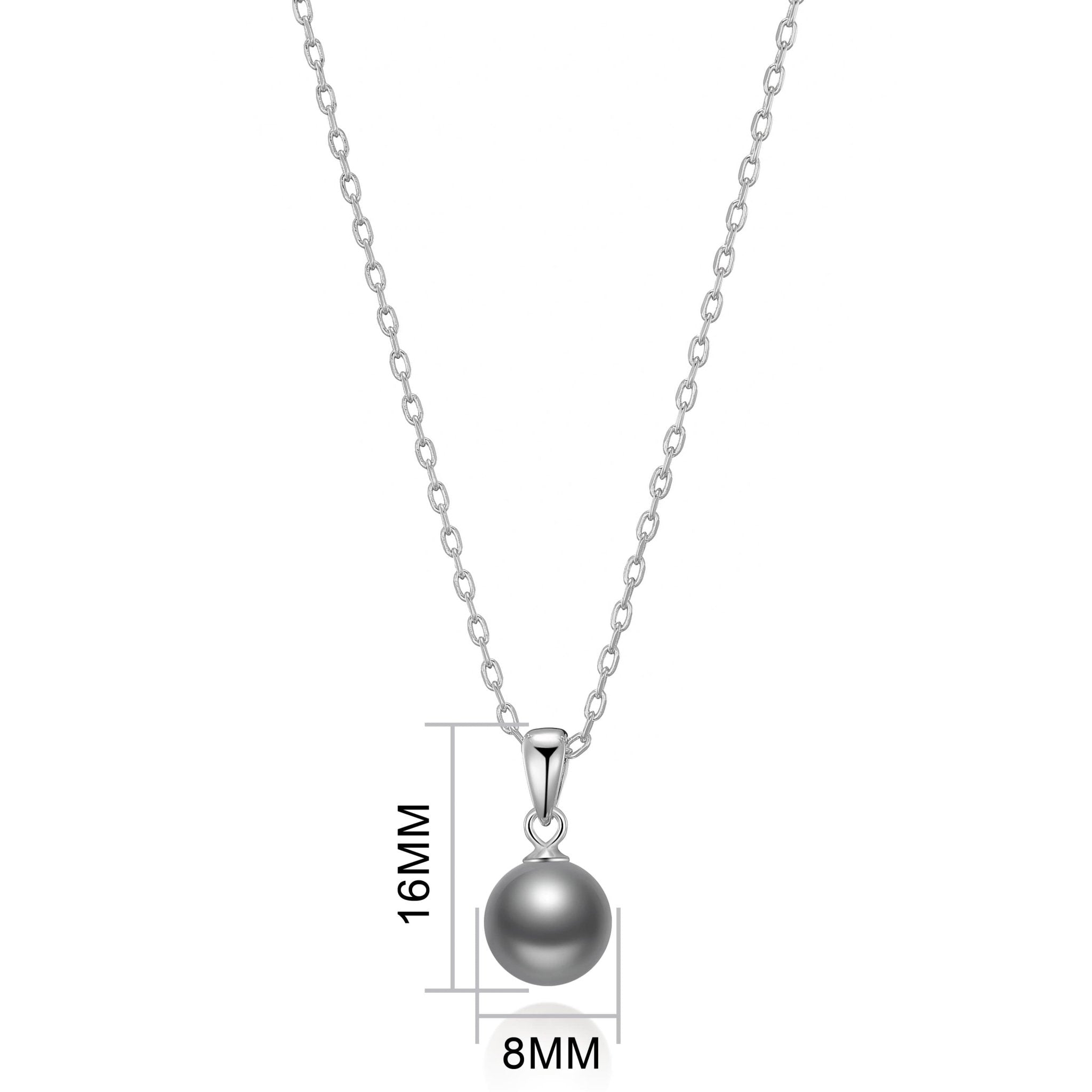 Grey Shell Pearl Necklace - Philip Jones Jewellery