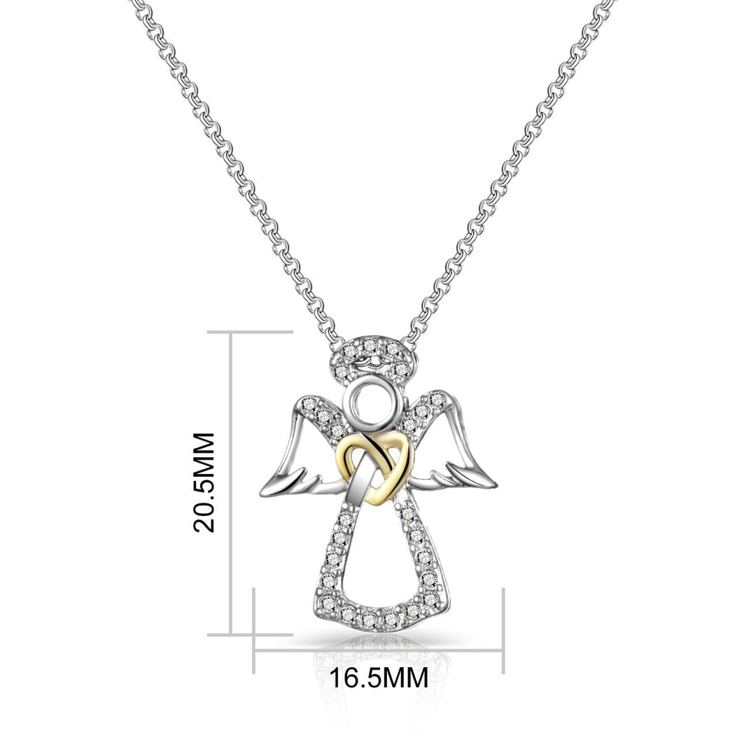 Guardian Angel Necklace Created with Zircondia® Crystals - Philip Jones Jewellery