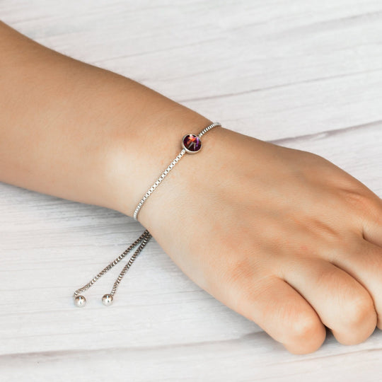 June (Alexandrite) Birthstone Bracelet Created with Zircondia® Crystals - Philip Jones Jewellery