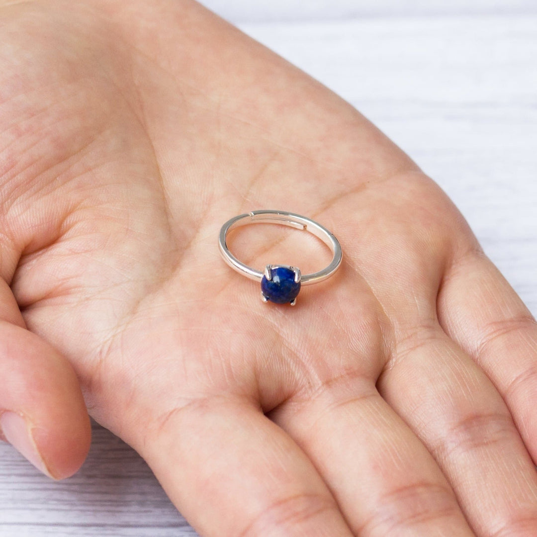 Lapis Adjustable Ring with Quote Card - Philip Jones Jewellery