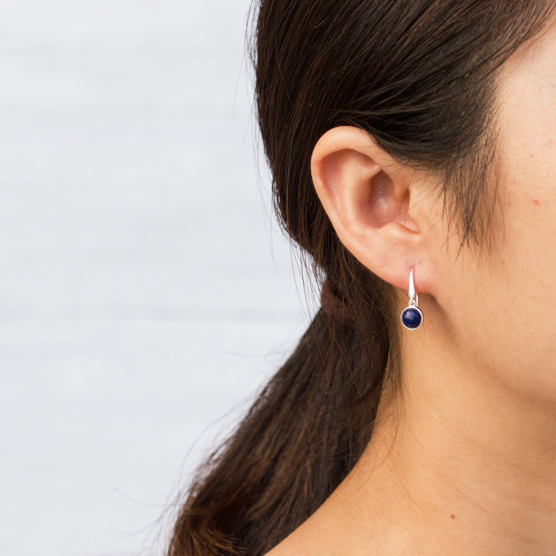 Lapis Drop Earrings with Quote Card - Philip Jones Jewellery