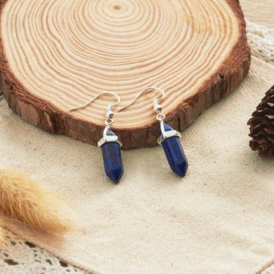 Lapis Gemstone Drop Earrings - Philip Jones Jewellery