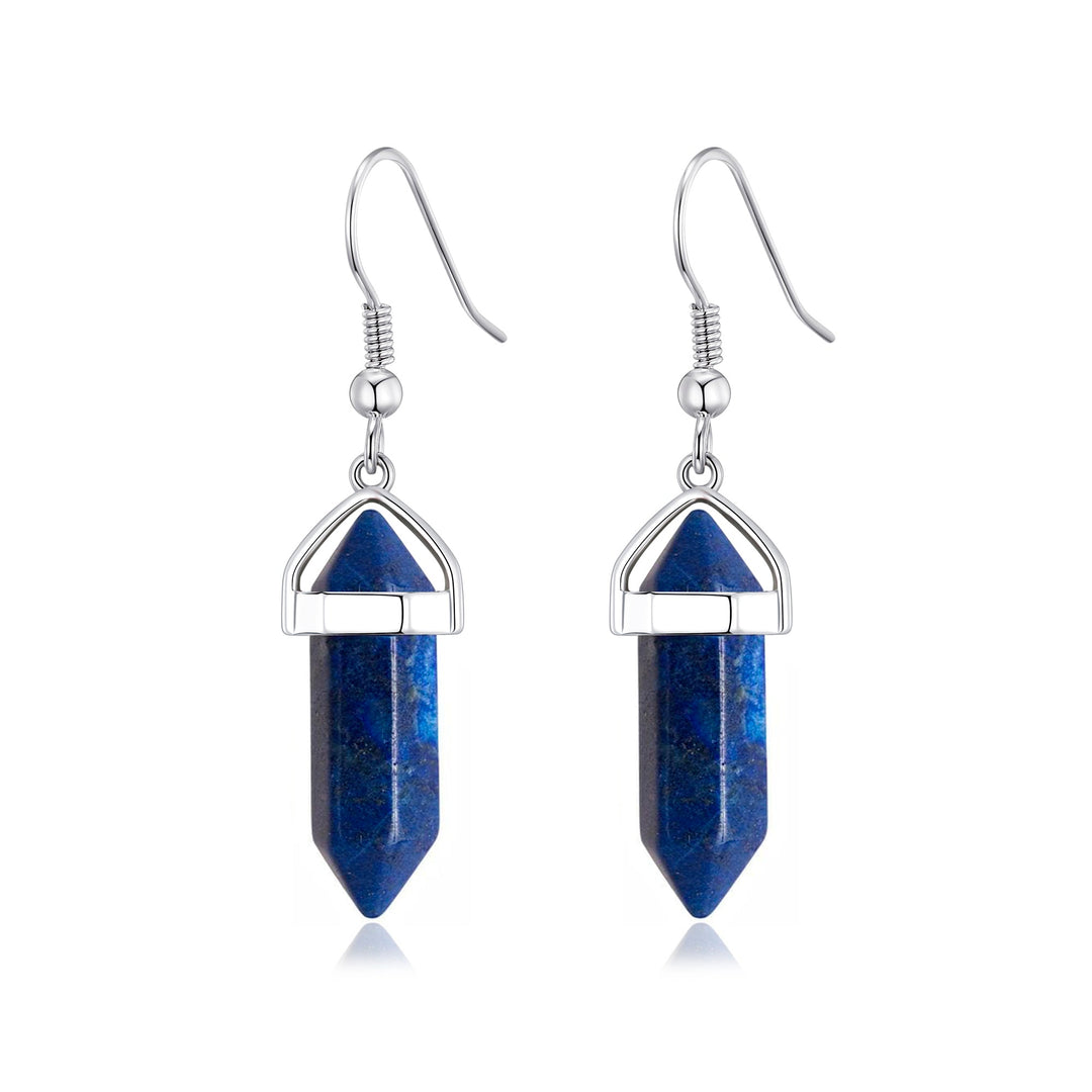 Lapis Gemstone Drop Earrings - Philip Jones Jewellery