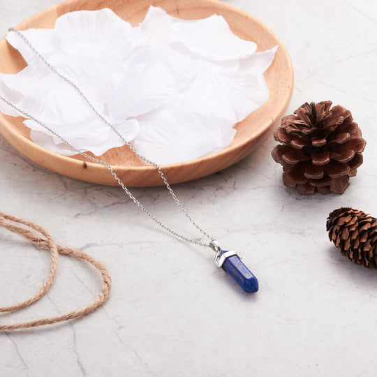 Lapis Gemstone Necklace with Quote Card - Philip Jones Jewellery