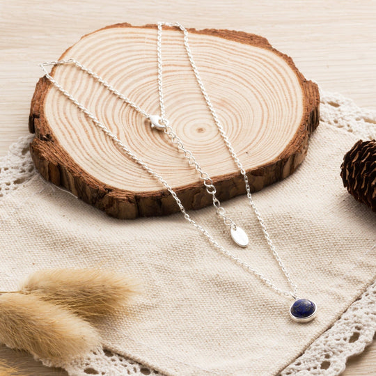 Lapis Necklace with Quote Card - Philip Jones Jewellery