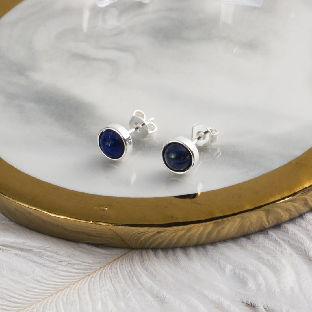 Lapis Stud Earrings - Philip Jones Jewellery