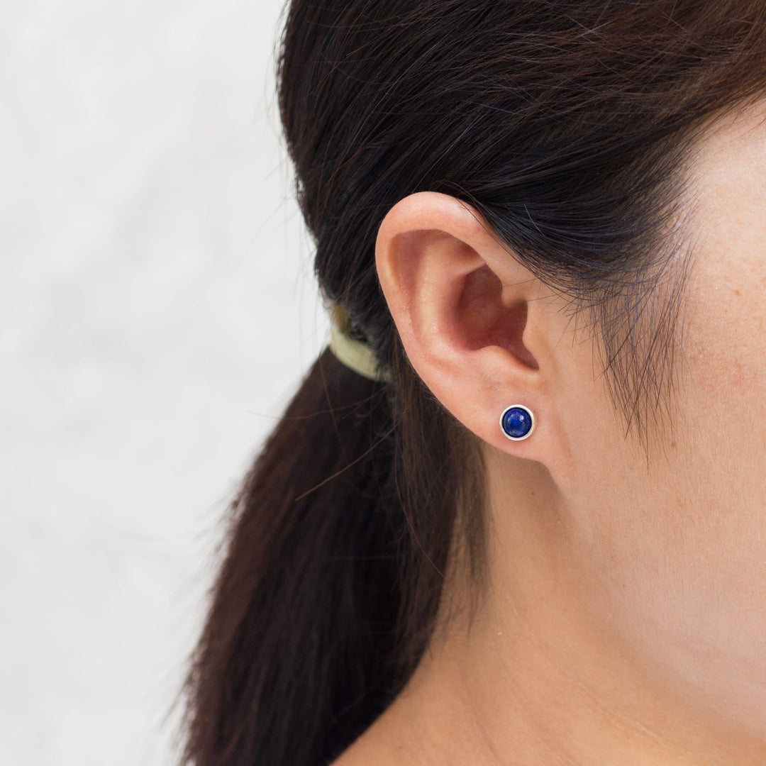 Lapis Stud Earrings - Philip Jones Jewellery