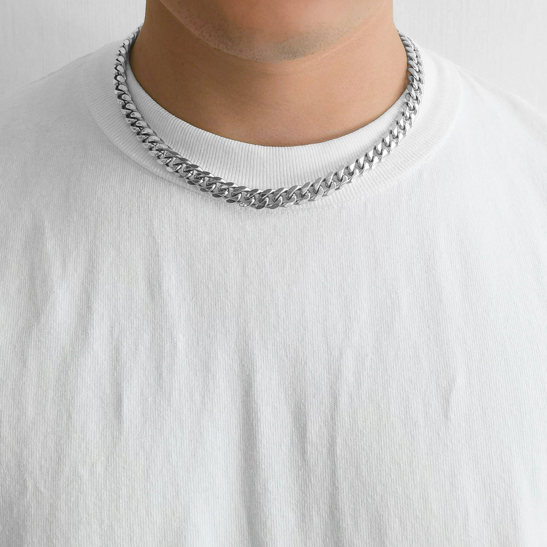 The Stainless Steel 7.5mm Cuban Link Chain & Bracelet Set The Stainless Steel 7.5mm Cuban Link Chain & Bracelet Set