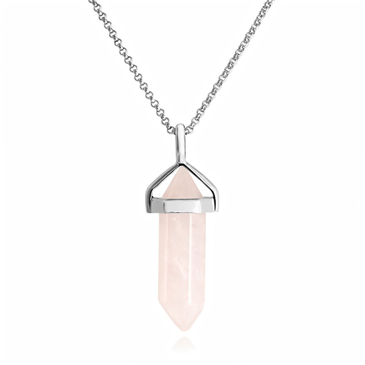 Rose Quartz Genuine Gemstone Necklace