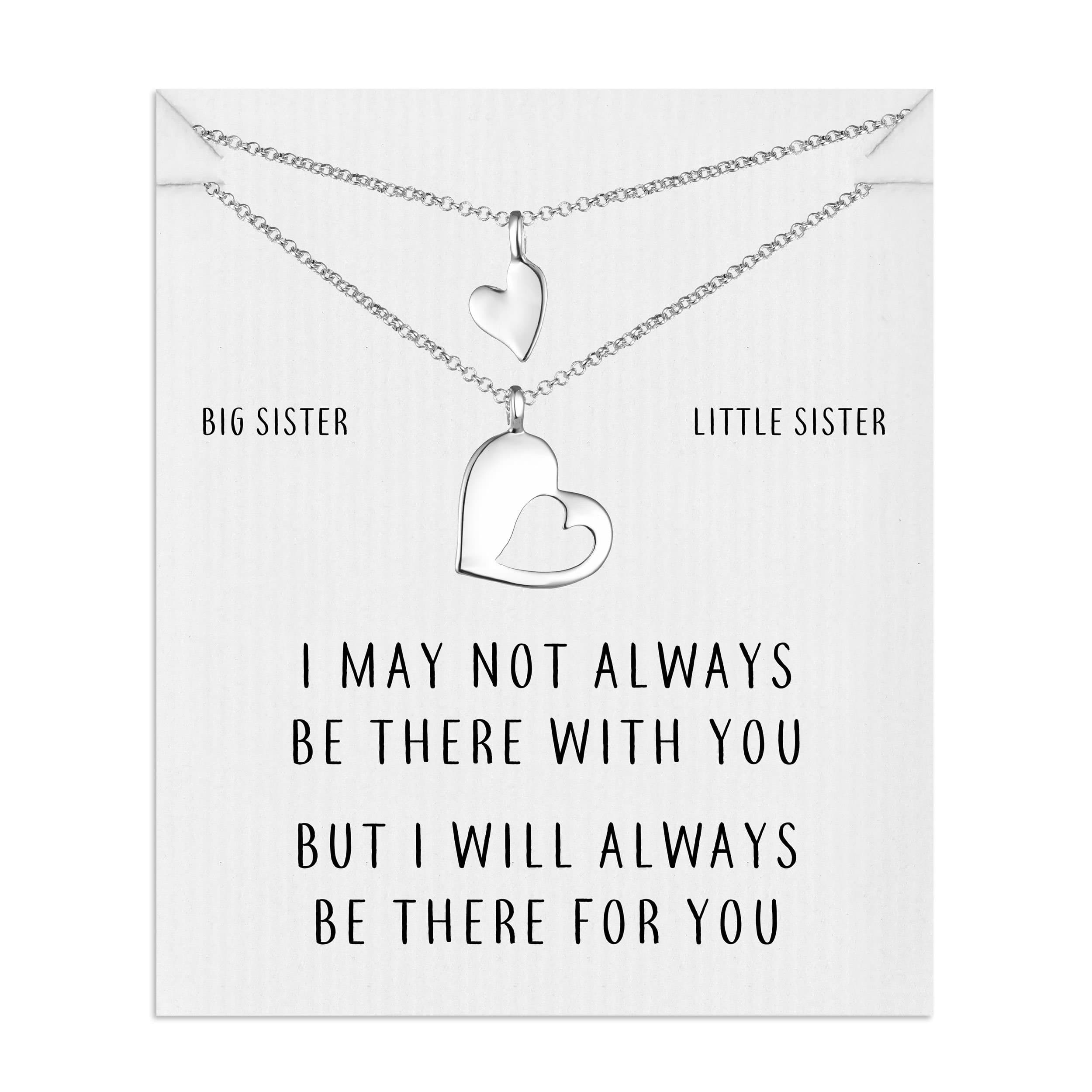 Big Sister Little Sister Piece of My Heart Necklace Set