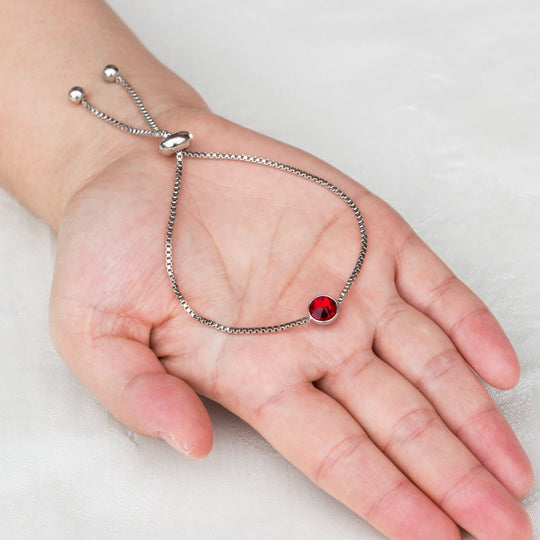 Red Crystal Bracelet Created with Zircondia® Crystals - Philip Jones Jewellery