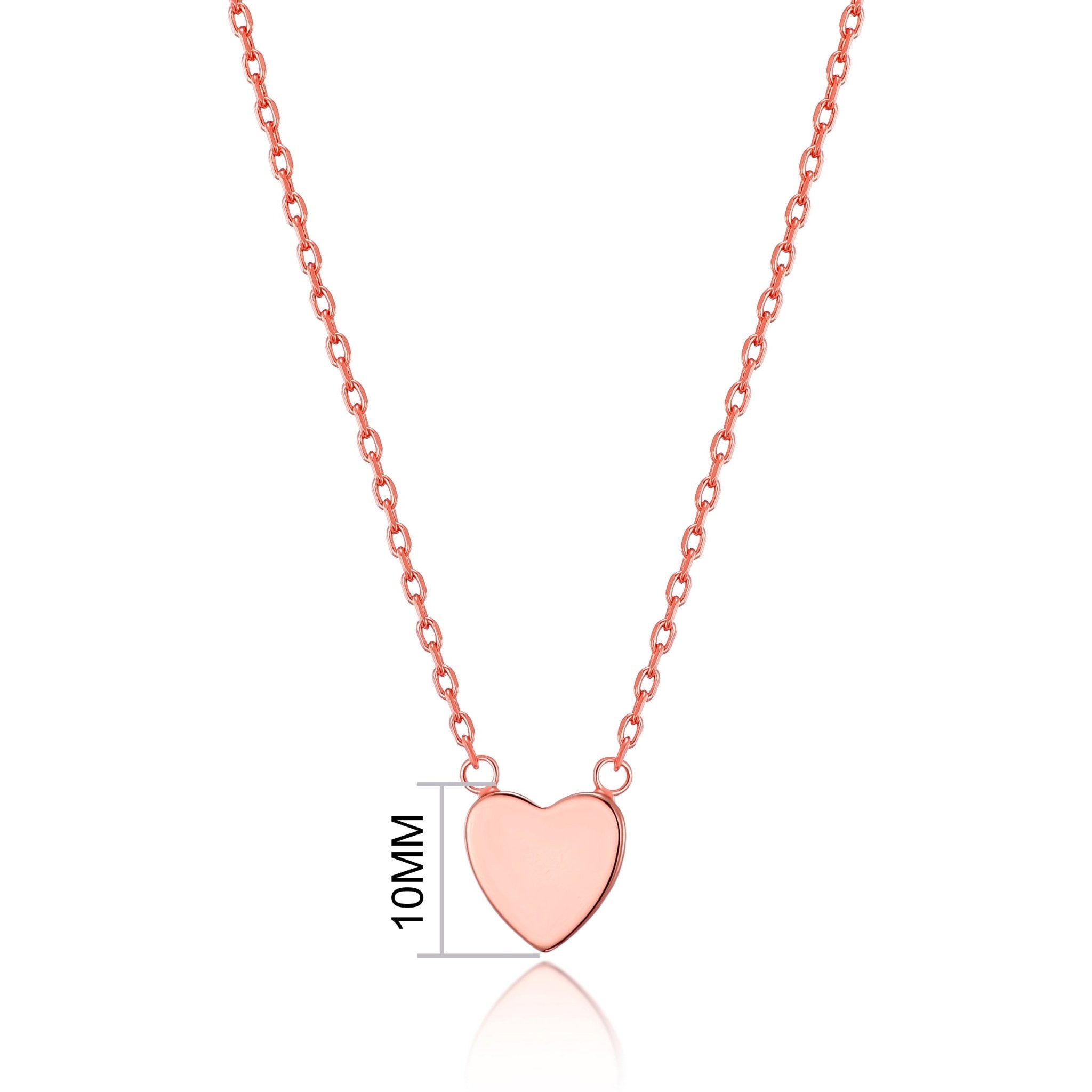 Rose Gold Plated Heart Necklace with Quote Card - Philip Jones Jewellery