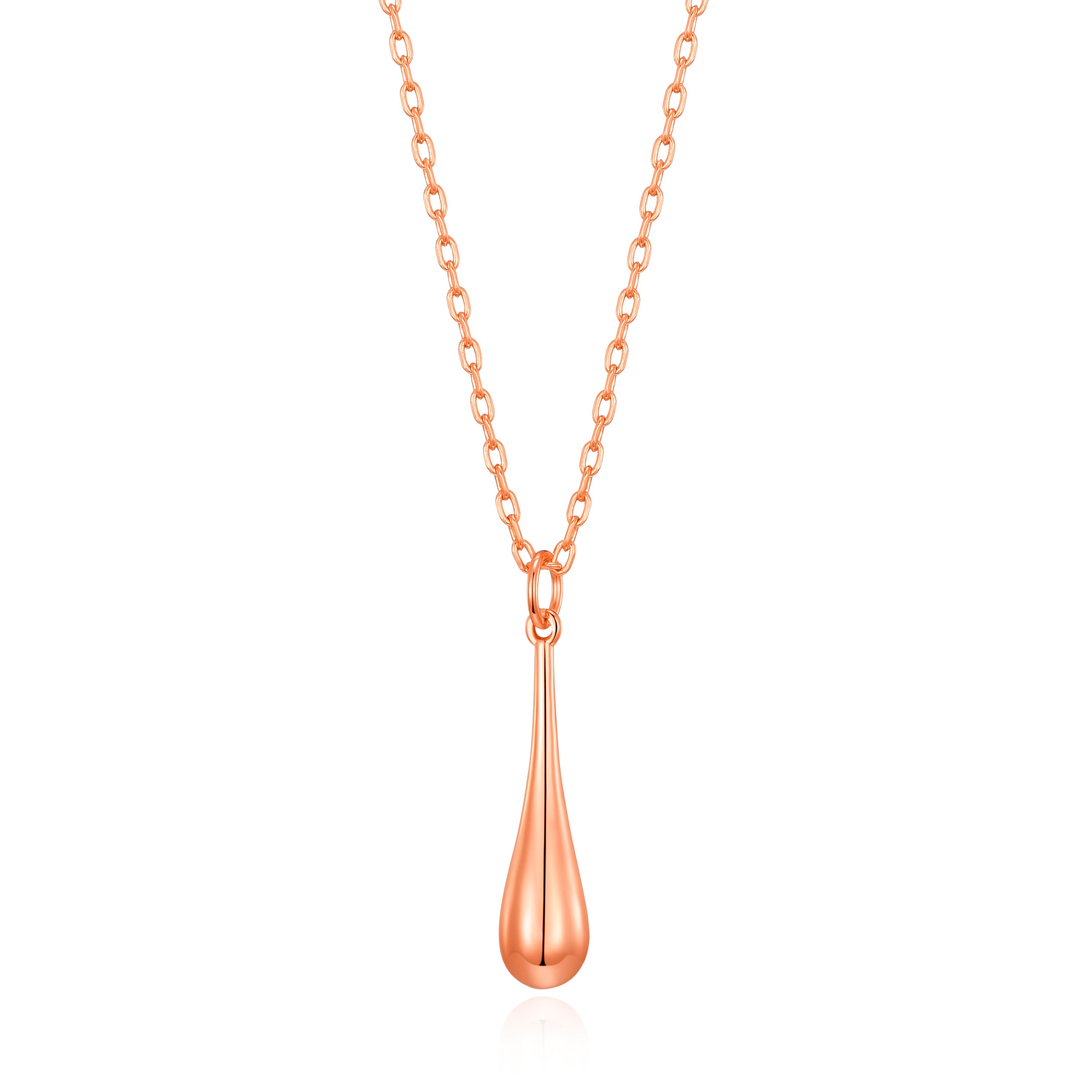 Rose Gold Plated Teardrop Necklace