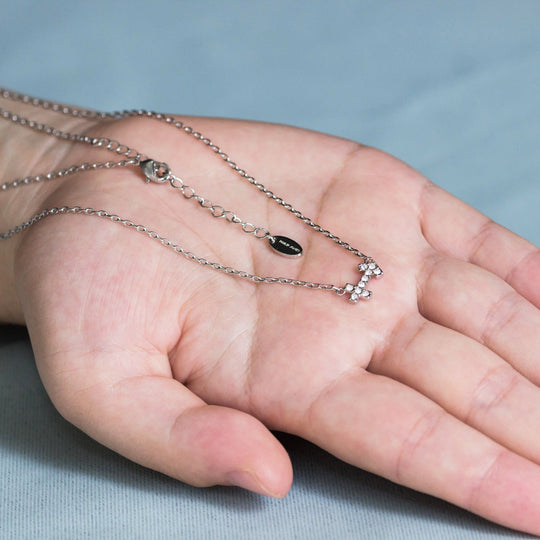 Sagittarius Zodiac Star Sign Necklace Created with Zircondia® Crystals - Philip Jones Jewellery