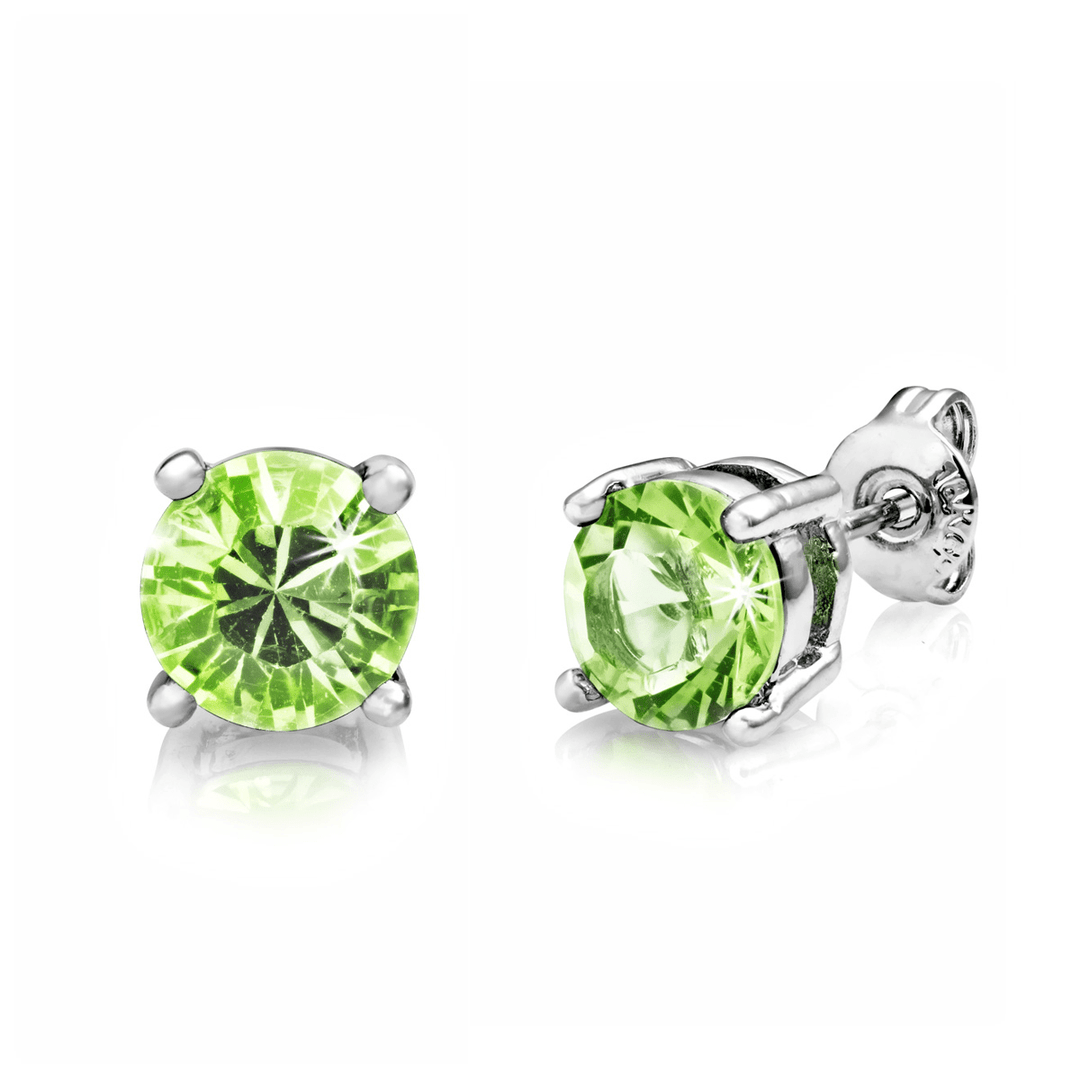 Seven Pack of Solitaire Earrings Created with Zircondia® Crystals - Philip Jones Jewellery