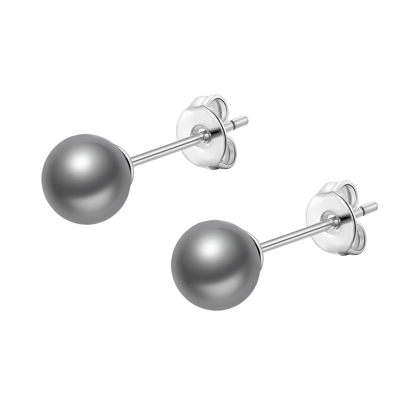 Grey Shell Pearl Earrings by Philip Jones Jewellery