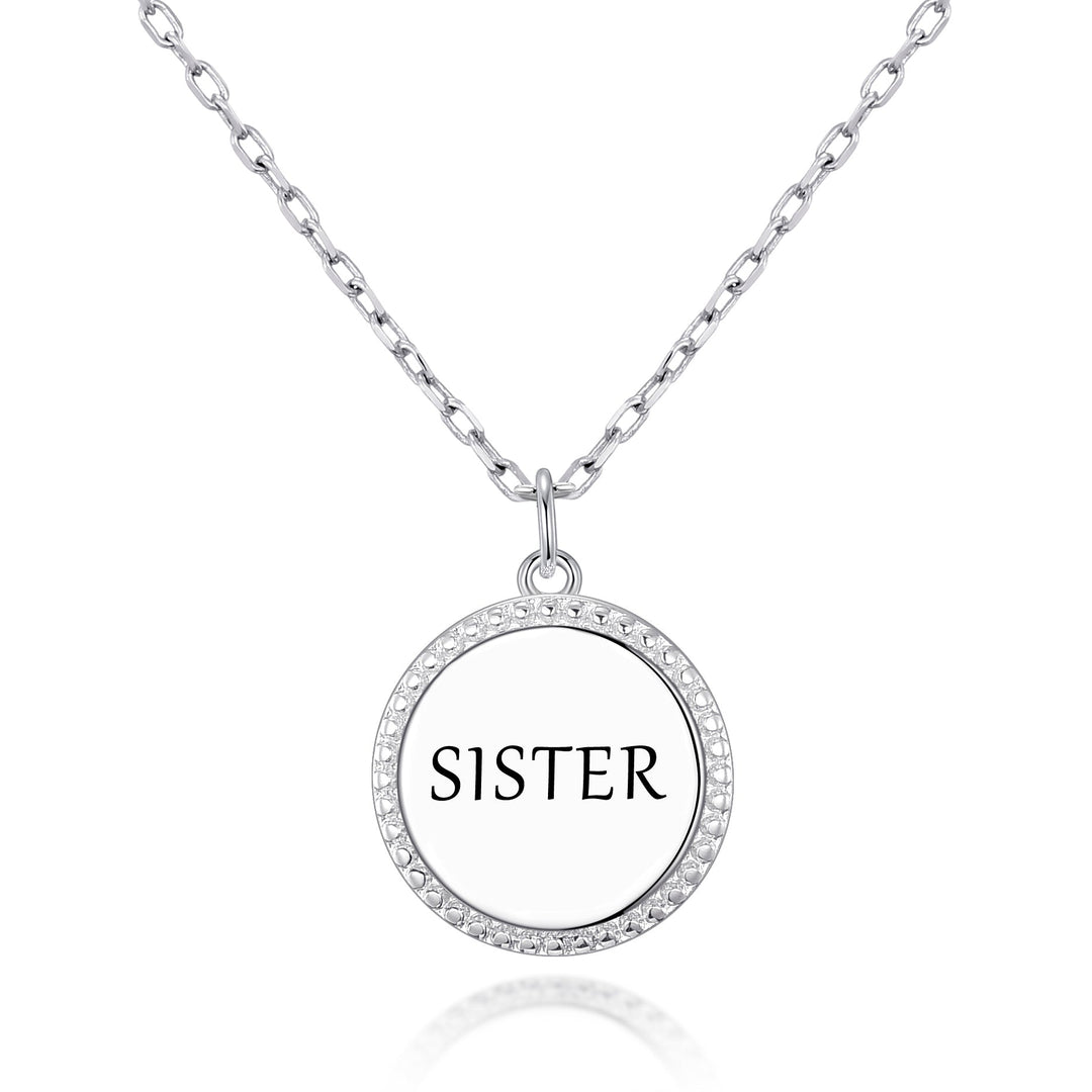 Silver Plated Filigree Disc Sister Necklace - Philip Jones Jewellery