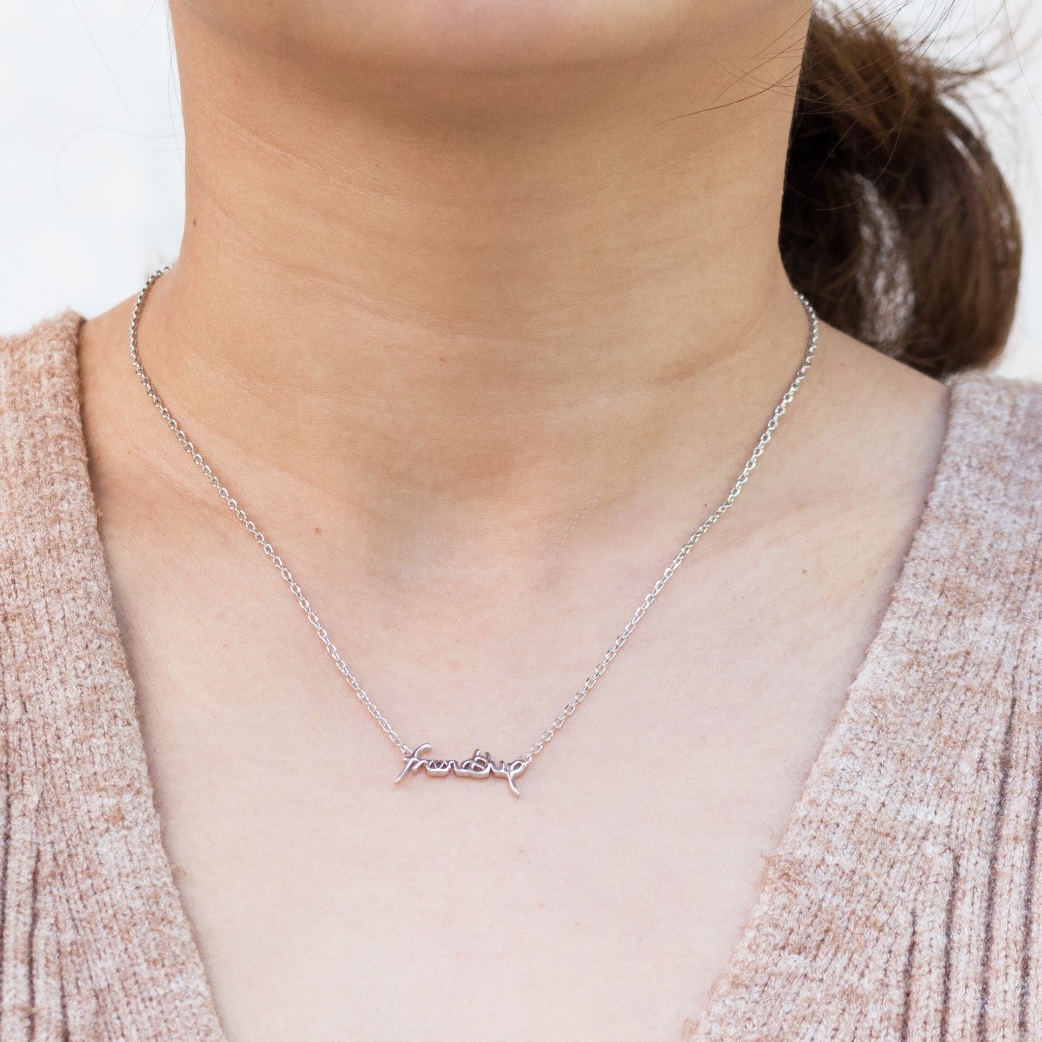 Silver Plated Friendship Necklace - Philip Jones Jewellery