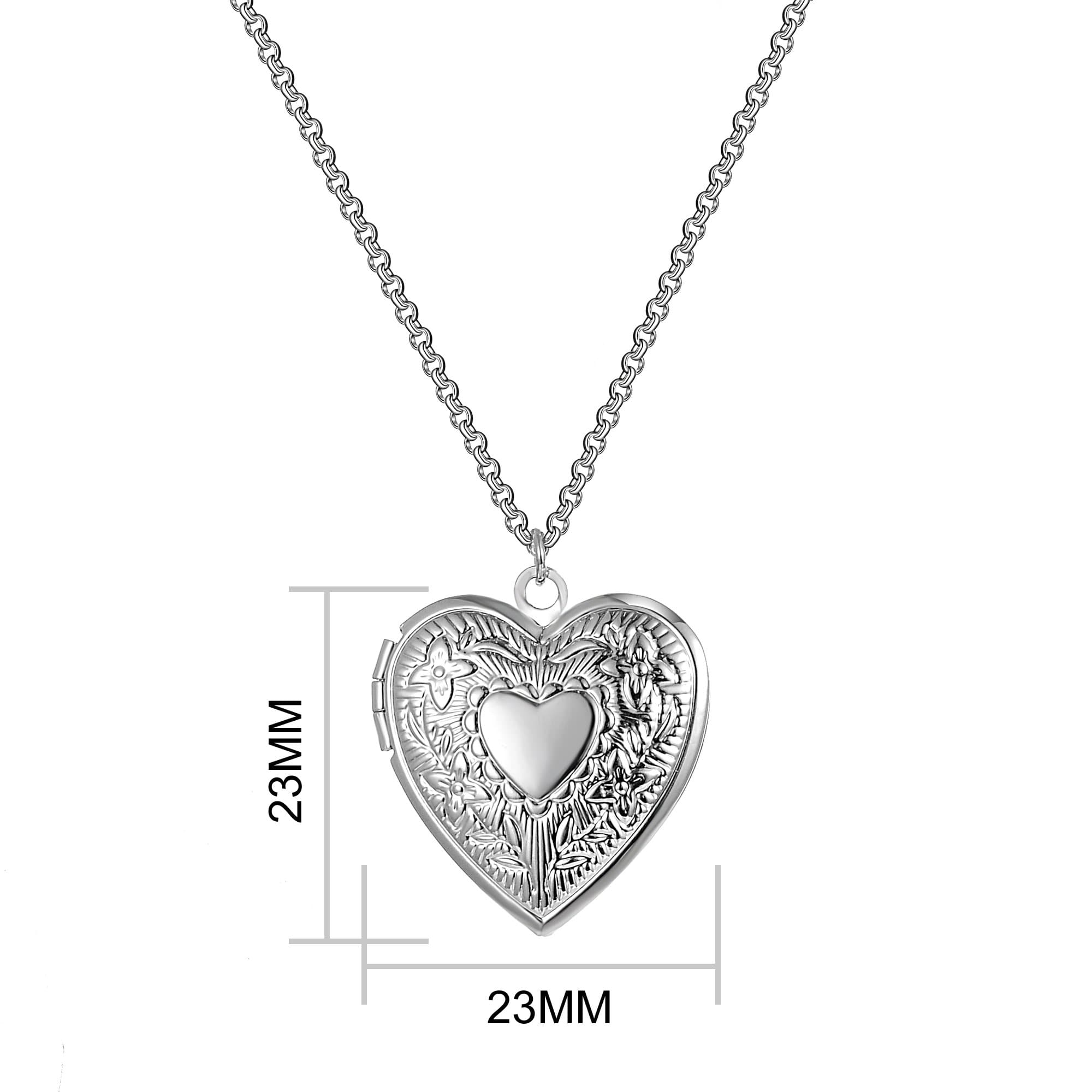 Silver Plated Heart Locket - Philip Jones Jewellery