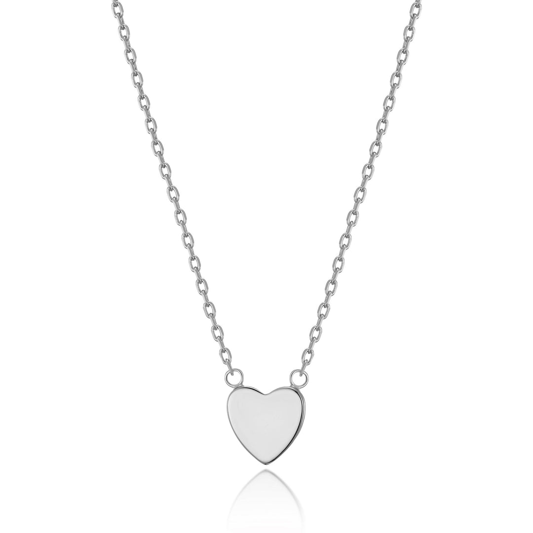Silver Plated Heart Necklace with Quote Card - Philip Jones Jewellery