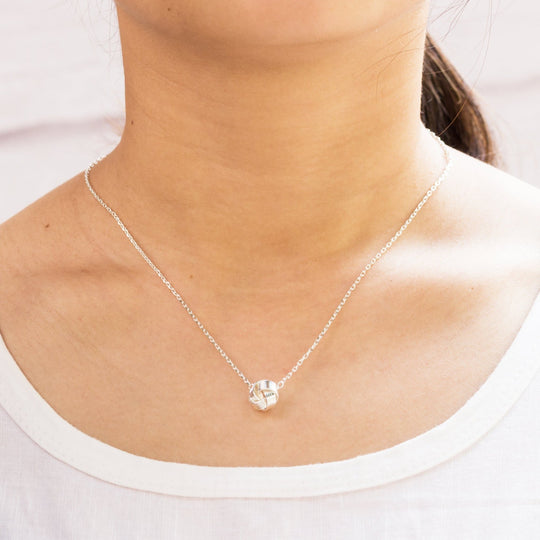 Silver Plated Love Knot Necklace - Philip Jones Jewellery