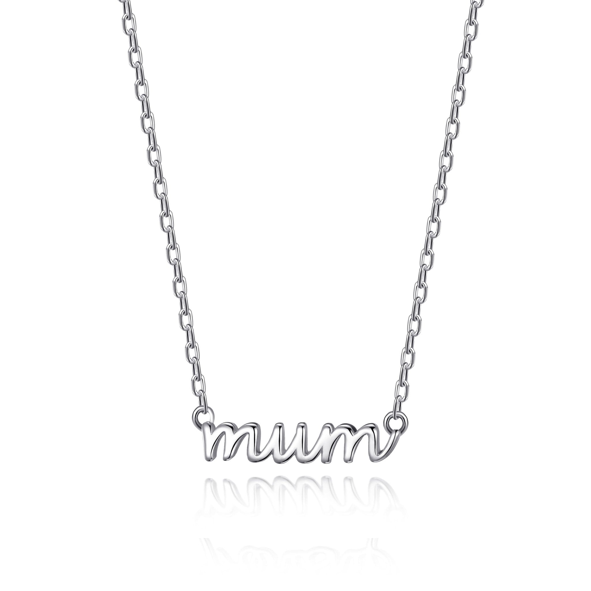 Silver Plated Mum Necklace - Philip Jones Jewellery