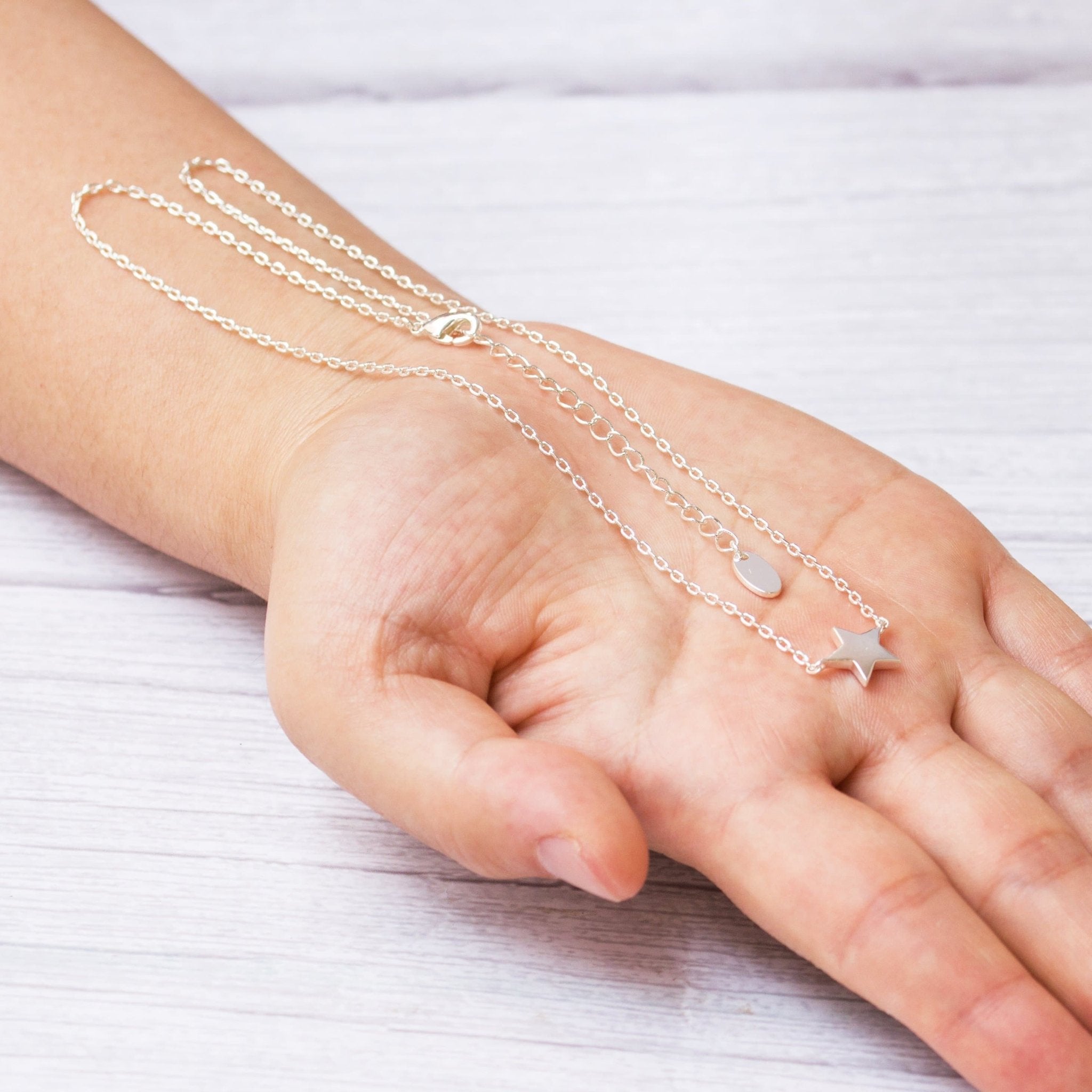 Silver Plated Star Necklace - Philip Jones Jewellery
