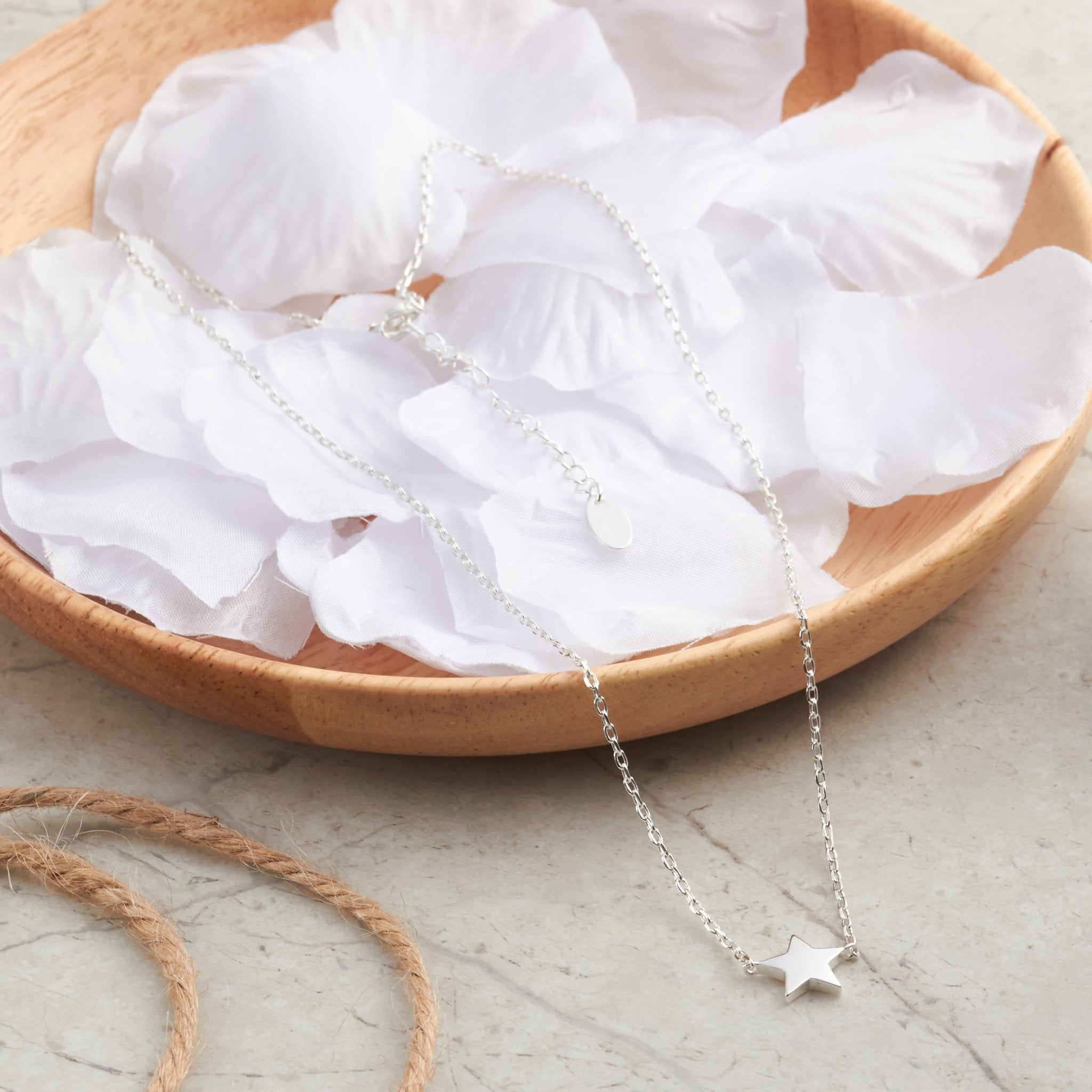 Silver Plated Star Necklace - Philip Jones Jewellery