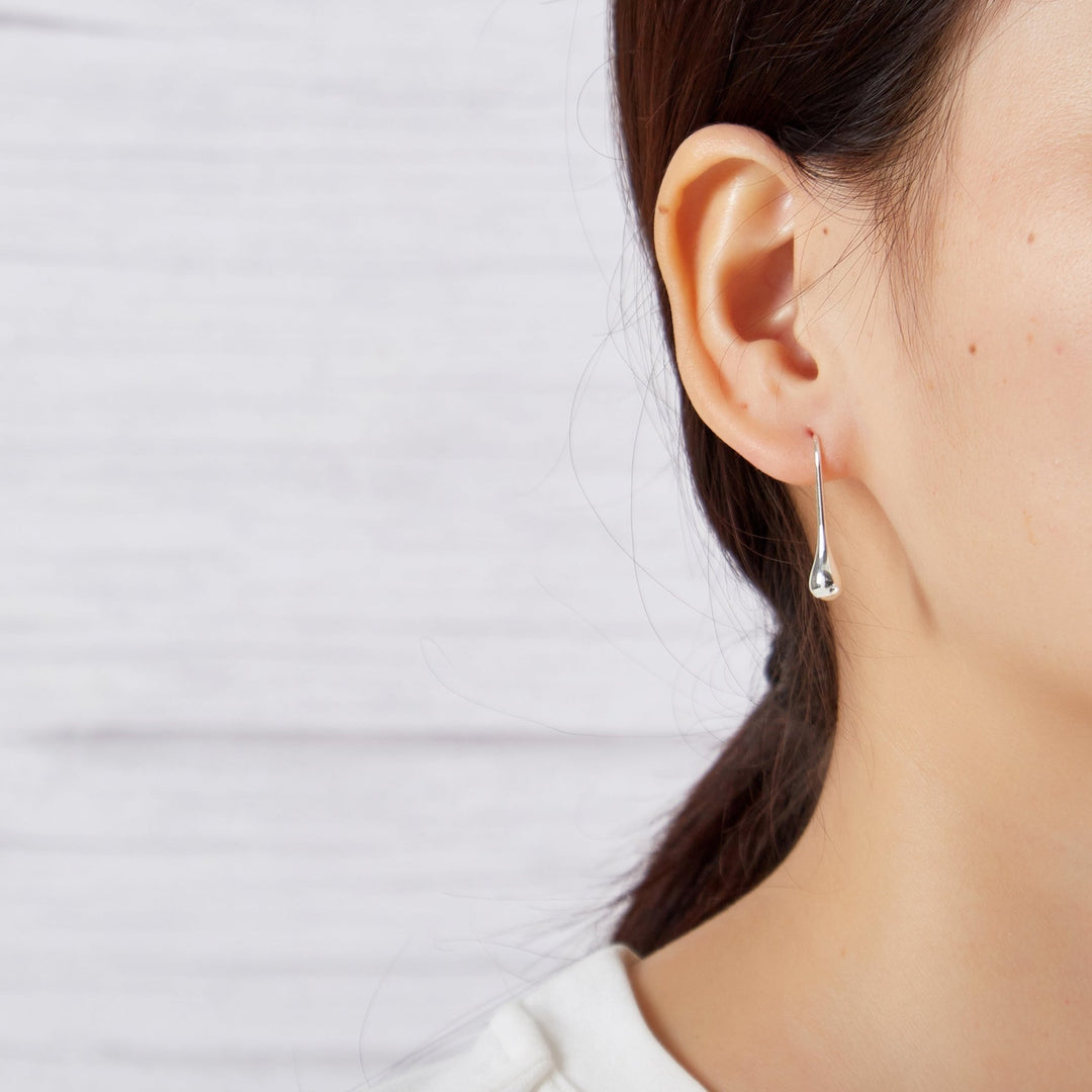 Silver Plated Teardrop Earrings - Philip Jones Jewellery