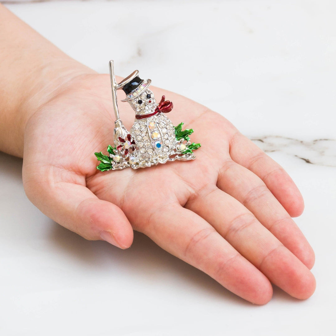 Snowman Christmas Brooch - Philip Jones Jewellery