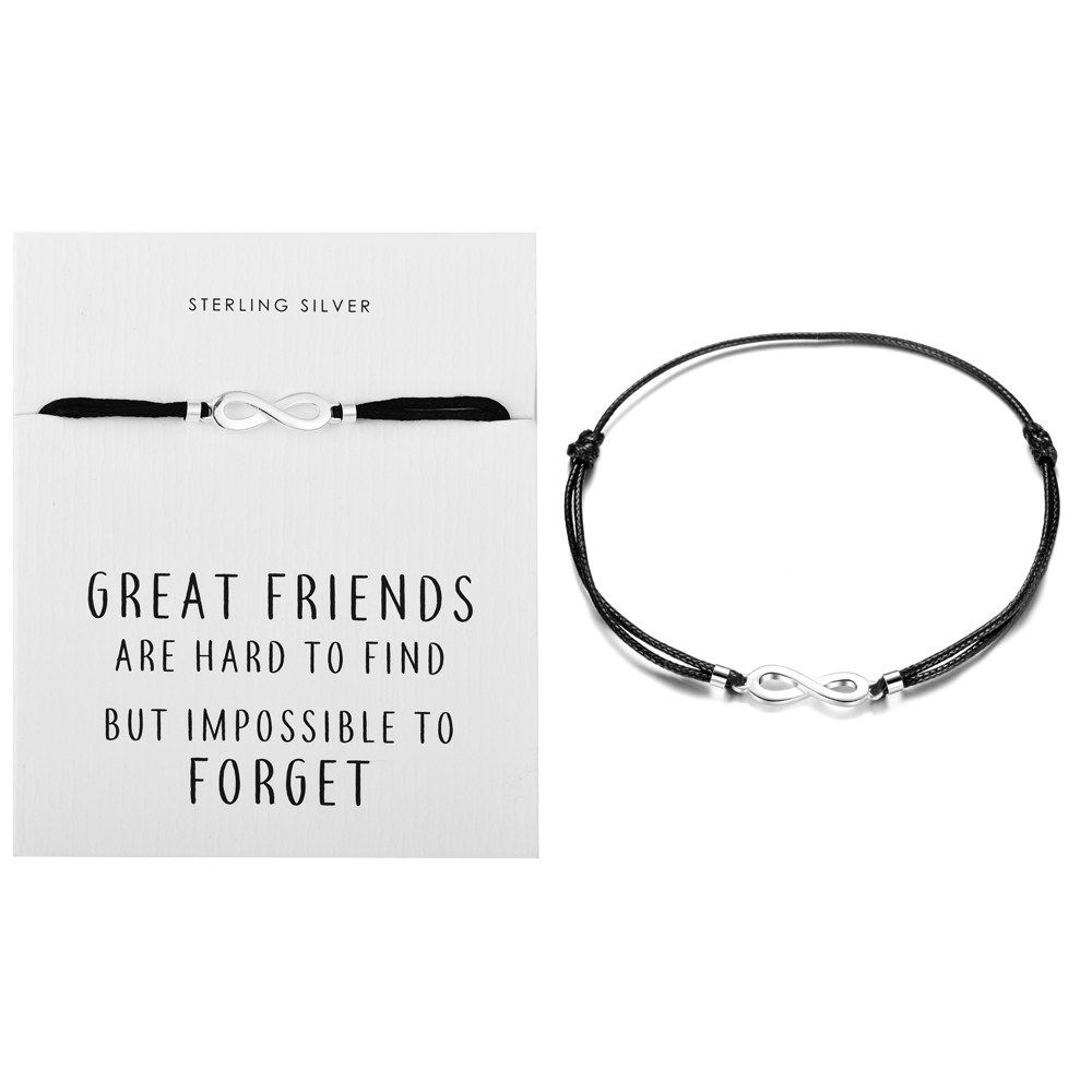 Sterling Silver Infinity Quote Bracelet by Philip Jones Jewellery